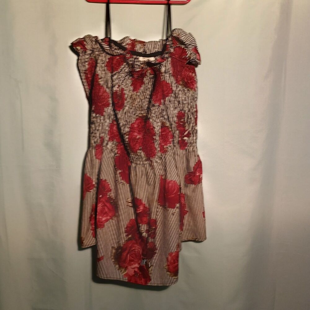 Red Rose Floral Smocked Dress – Summer Boho Style Sundress